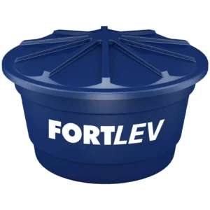 Caixa d'Água Polietileno com Tampa Azul 2000L Fortlev