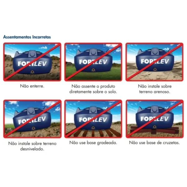 Caixa d'Água Polietileno Econômica com Tampa Rosca 1000L Azul Fortlev - Imagem 5
