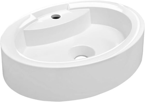 Cuba De Banheiro Pia Oval De Apoio 44x34cm Jade Beltempo - Imagem 5