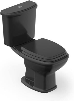 Kit Vaso Sanitário com Caixa Acoplada e Assento Soft Close Fit Plus Celite, Cor: Preto