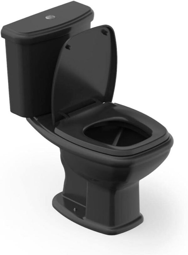 Kit Vaso Sanitário com Caixa Acoplada e Assento Soft Close Fit Plus Celite, Cor: Preto - Imagem 5