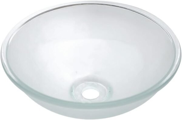 Cuba Pia De Apoio Vidro Redonda 29cm Para Banheiro Lavabo Cristal Beltempo (Preta) - Imagem 26
