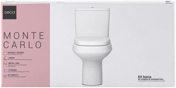 Kit Completo de Bacia Caixa Acoplada Monte Carlo-Branco Deca - Imagem 6
