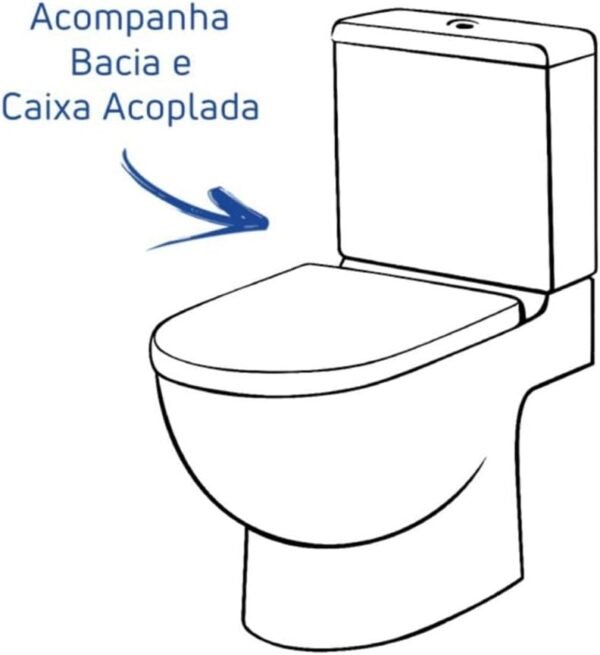 Kit Completo de Bacia Caixa Acoplada Monte Carlo-Branco Deca - Imagem 4
