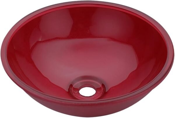 Cuba Pia De Apoio Vidro Redonda 29cm Para Banheiro Lavabo Cristal Beltempo (Preta) - Imagem 8