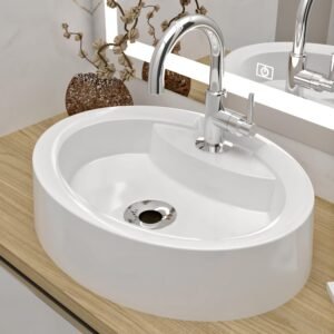 Cuba De Banheiro Pia Oval De Apoio 44x34cm Jade Beltempo