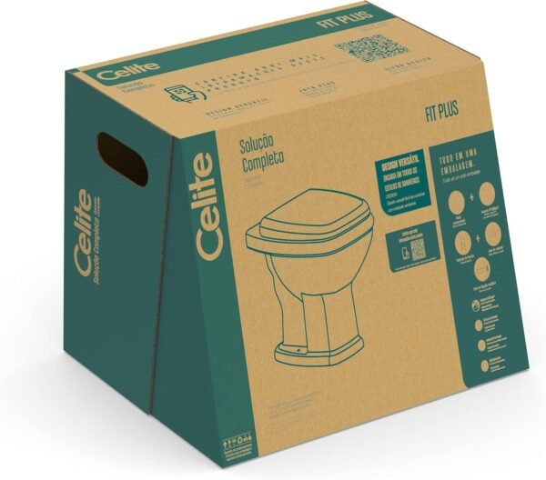 Kit Bacia Convencional, Assento Polipropileno Soft Close e Complementos de Instalação Fit Plus - Imagem 2